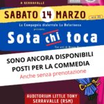A Serravalle torna la compagnia La Belarioesa con la commedia dialettale “Sota chi toca”
