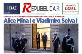 San Marino. La prima pagina de LA REPUBBLICASM