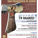 San Marino. Ottocento anni dalle morte di San Francesco: Liturgia presieduta dal Vescovo Domenico Beneventi alla presenza degli Ecc.mi Capitani Reggenti. Giovedì 19 marzo 2026, alle 17, presso la chiesa di San Francesco