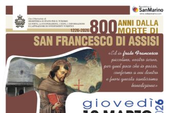 San Marino. Ottocento anni dalle morte di San Francesco: Liturgia presieduta dal Vescovo Domenico Beneventi alla presenza degli Ecc.mi Capitani Reggenti. Giovedì 19 marzo 2026, alle 17, presso la chiesa di San Francesco