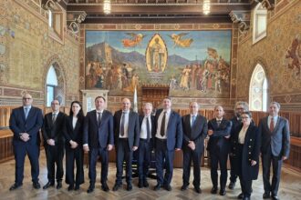 San Marino. Incontro del Presidente del Gruppo Parlamentare della Verkhovna Rada di Ucraina per le relazioni interparlamentari con la Repubblica di San Marino e una delegazione della Commissione Consiliare Permanente Affari Esteri