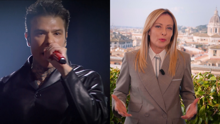 Giorgia Meloni intervistata da Fedez e Mr. Marra nel podcast “Pulp”