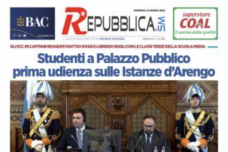 San Marino. La prima pagina de La RepubblicaSM