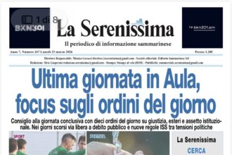 San Marino. La prima pagina de La Serenissima