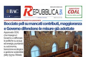 San Marino. La prima pagina de La RepubblicaSM