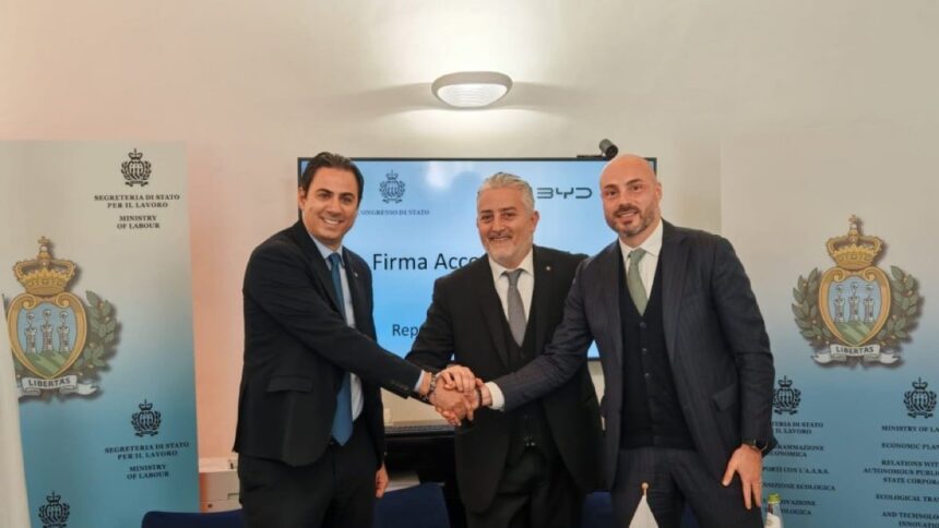 BYD–San Marino, accordo strategico per energia e mobilità del futuro