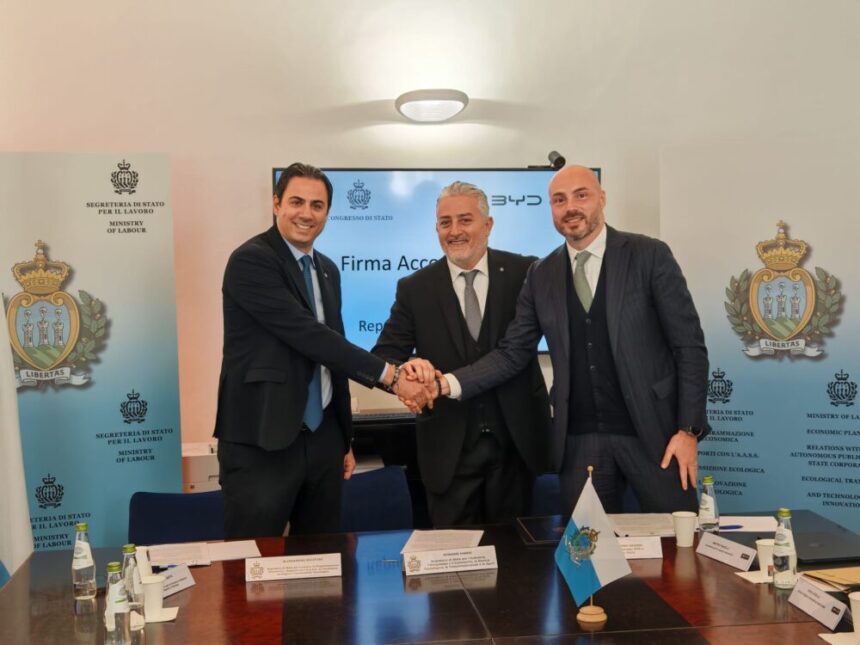 San Marino e BYD: Al via la Sperimentazione di Tecnologie Energetiche Integrate