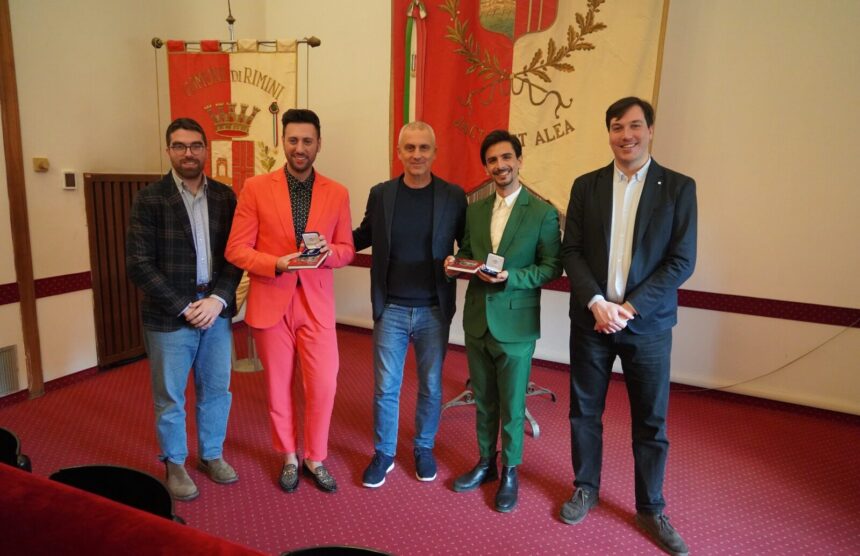 Rimini capitale della danza caraibica. I campioni del mondo Manuel Mazzotti e Stefano Domanico ricevuti in residenza comunale