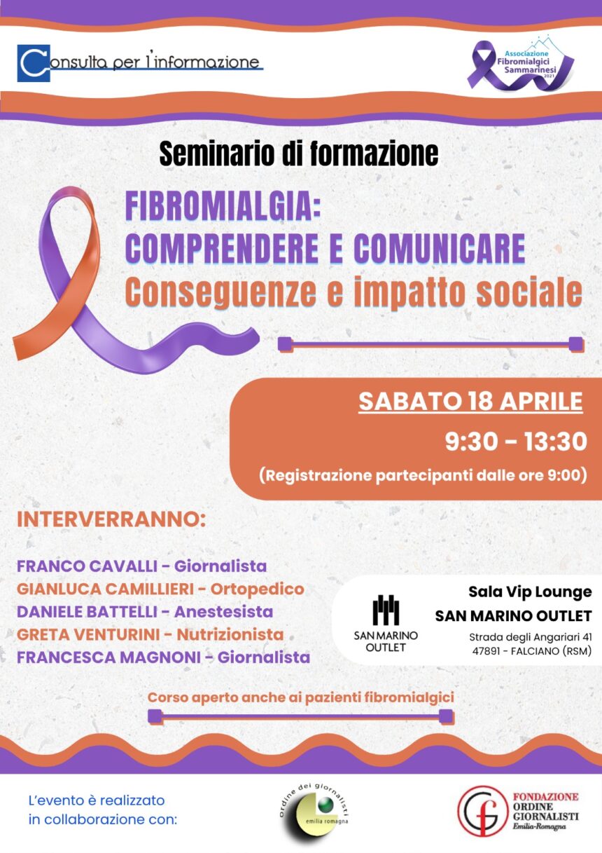 San Marino – Convegno dell’Associazione Fibromialgici Sammarinesi 2021