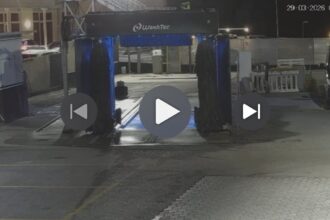 San Marino. Autolavaggio divelto a Rovereta. Il video integrale