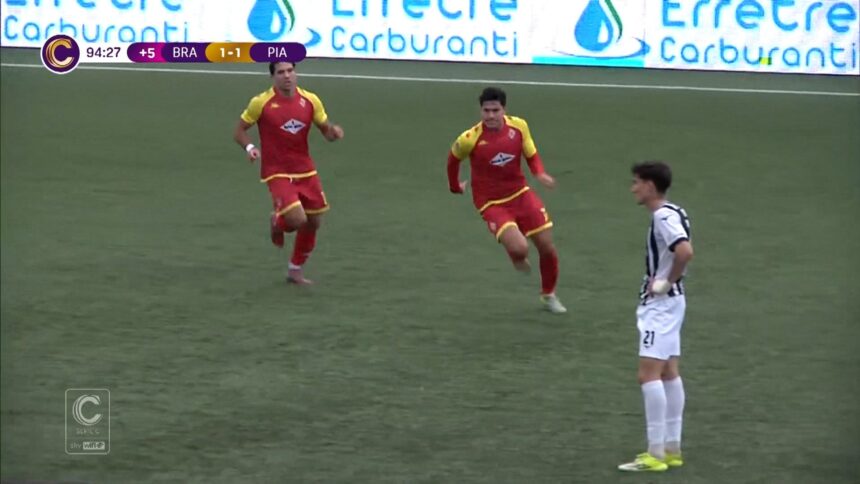 Serie C: Pianese avanti, pari del Bra in pieno recupero