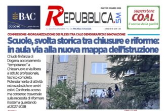 San Marino. La prima pagina de LA REPUBBLICASM
