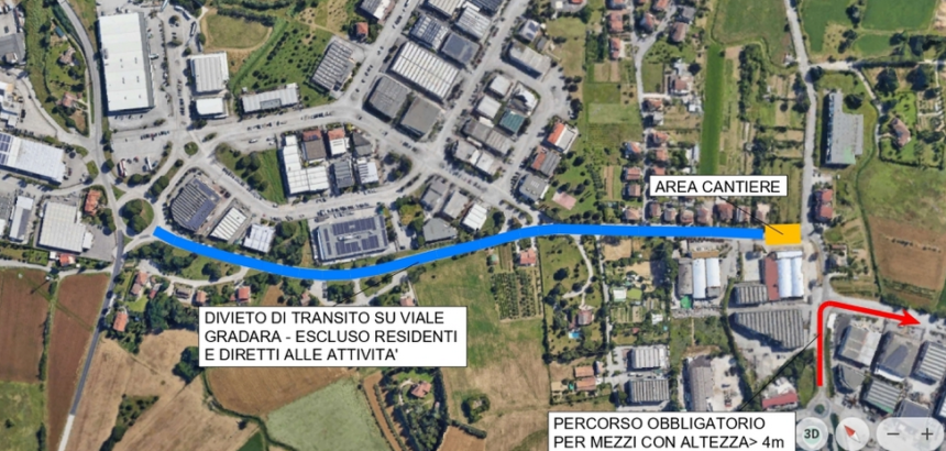 Riccione, viale Gradara: chiusura prorogata al 4 marzo per lavori alle reti idriche