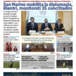 San Marino. La prima pagina de La RepubblicaSM