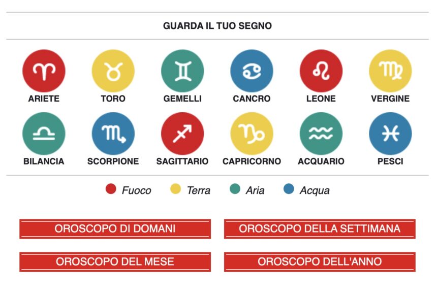 L’OROSCOPO DEL GIORNO, SCOPRI QUELLO DEL TUO SEGNO!