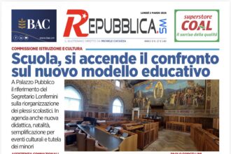 San Marino. La prima pagina de La RepubblicaSM
