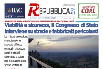 San Marino. La prima pagina de LA REPUBBLICASM