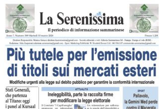San Marino. La prima pagina de LA SERENISSIMA