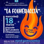 San Marino, a Chiesanuova, il 18 marzo torna la tradizionale Fogheraccia: serata di festa e musica al Lavatoio