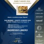 San Marino. Igor Righetti assegna l’”Alberto Sordi Family Award 2026-San Marino”: Pascale, Squaglia e Ventura tra gli 11 premiati