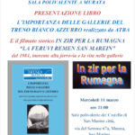 San Marino. Presentazione del libro di ATBA “L’IMPORTANZA DELLE GALLERIE DEL TRENO BIANCO AZZURRO” nel secondo conflitto mondiale. Mercoledì 11 marzo ore 21.00