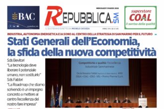 San Marino. La prima pagina de La RepubblicaSM