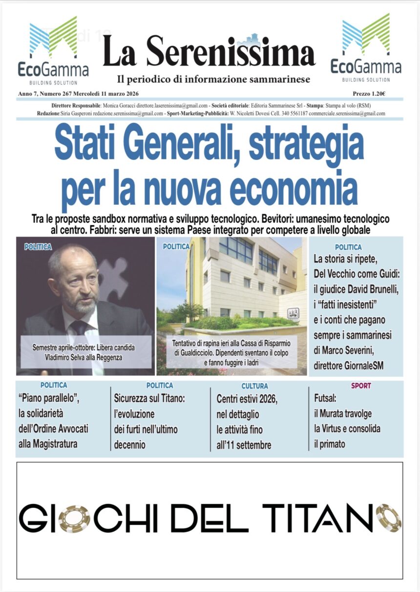 San Marino. La prima pagina de La Serenissima