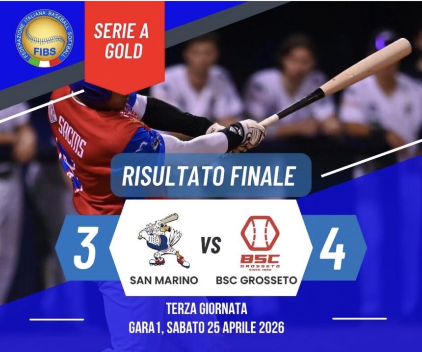 San Marino – San Marino Baseball ko contro il Bsc Grosseto
