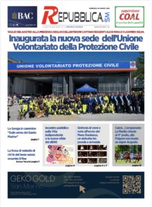 San Marino. La prima pagina de La RepubblicaSM