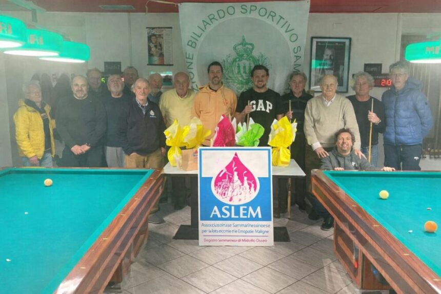Grande partecipazione al torneo pasquale sammarinese ASLEM di biliardo sportivo