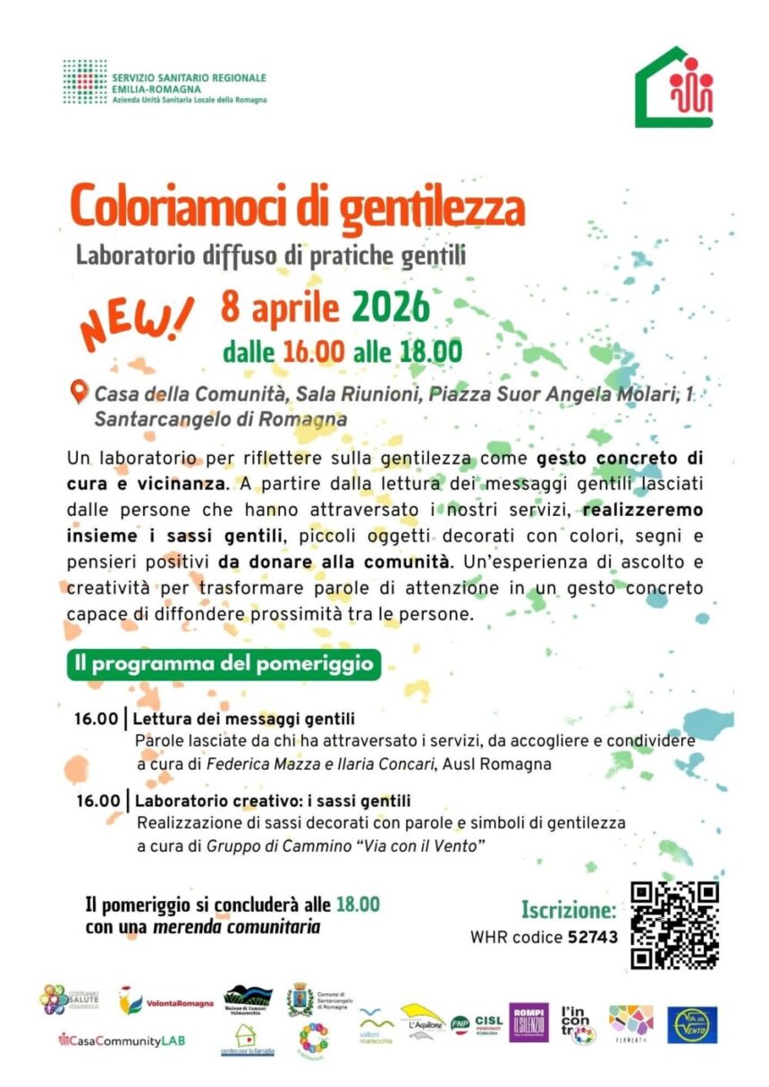 A Santarcangelo un laboratorio per diffondere la gentilezza a tutta la comunità