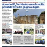 San Marino. La prima pagina de La RepubblicaSM