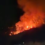 Faetano: a fuoco un’ampia area boschiva