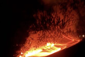 San Marino. Altre foto di ieri sera dell’incendio di Faetano