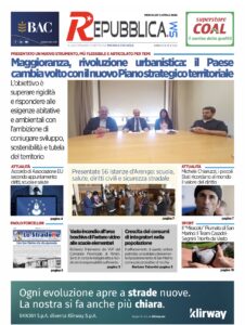San Marino. La prima pagina de La RepubblicaSM