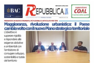 San Marino. La prima pagina de La RepubblicaSM