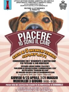 “Piacere, io sono il cane”: a Serravalle 5 incontri per approfondire la cultura cinofila e la relazione tra cane e uomo