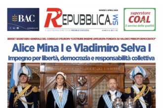 San Marino. La prima pagina de La RepubblicaSM