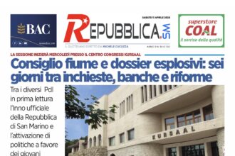 San Marino. La prima pagina de La RepubblicaSM