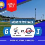 San Marino – San Marino Baseball, debutto vincente contro Macerata