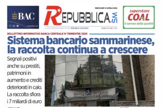 San Marino. La prima pagina de La RepubblicaSM