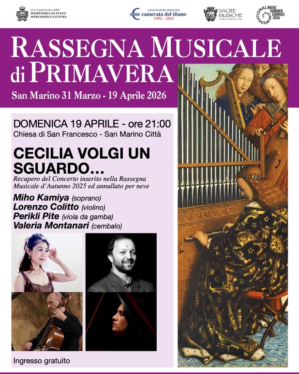 San Marino – “Cecilia, volgi un sguardo”: concerto di recupero alla Chiesa di San Francesco