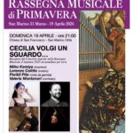 San Marino. RASSEGNA MUSICALE DI PRIMAVERA 2026 Domenica 19 aprile ore 21:00 – Chiesa di San Francesco San Marino CECILIA, VOLGI UN SGUARDO