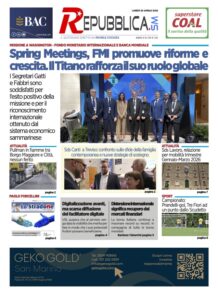 San Marino. La prima pagina de LA REPUBBLICASM