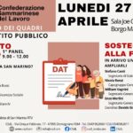 San Marino. Testamento biologico e PdL sostegni alla famiglia: lunedì 27 aprile dibattito pubblico organizzato dalla CSdL