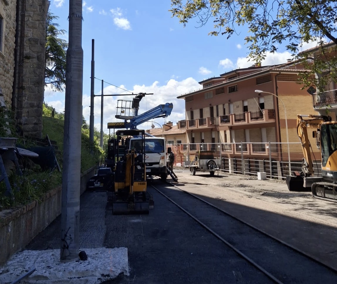 San Marino. Ex Stazione, ultime battute per il cantiere del trenino: linea elettrica pronta in settimana