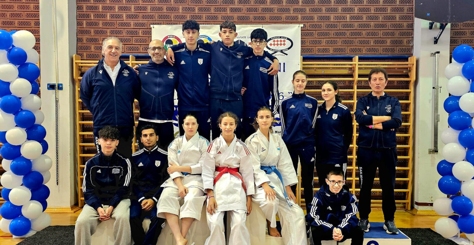 San Marino. Sette medaglie e decimo posto a squadre per il karate sammarinese in Croazia