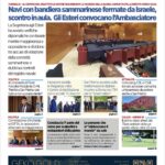 San Marino. La prima pagina de La RepubblicaSM