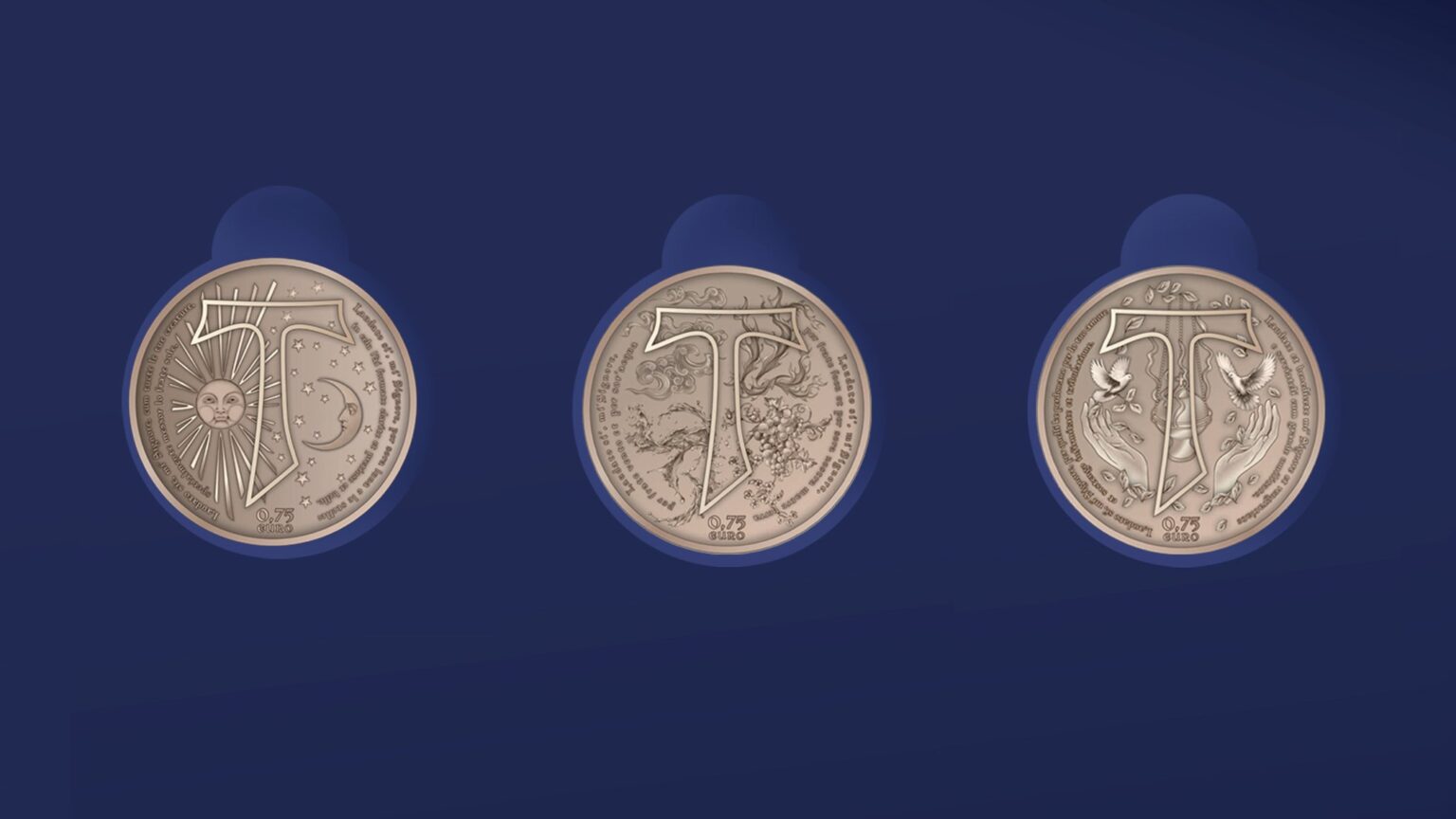 Tre Stati celebrano San Francesco: nasce il trittico numismatico sul Cantico delle Creature [FOTO]