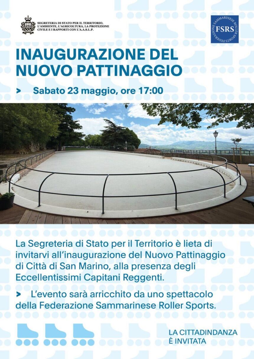 San Marino – Riqualificazione area pattinaggio, inaugurazione